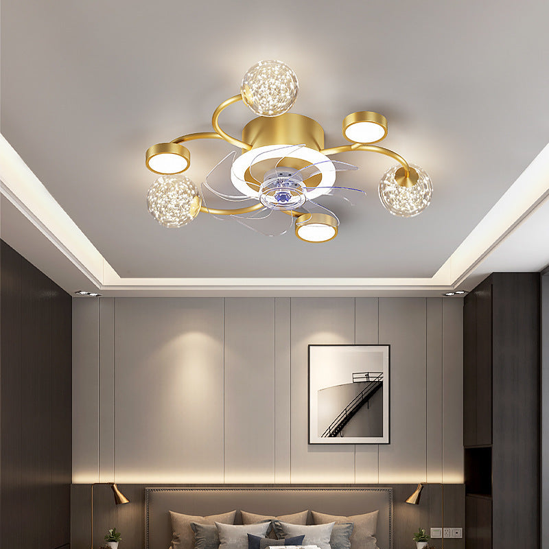 Modern Smart Bedroom Ceiling Fan Lamp - HARMONIOUS HOME DECOR