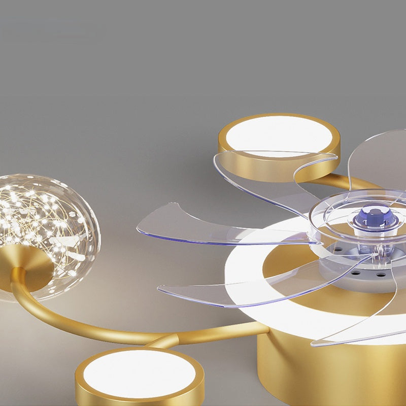 Modern Smart Bedroom Ceiling Fan Lamp - HARMONIOUS HOME DECOR