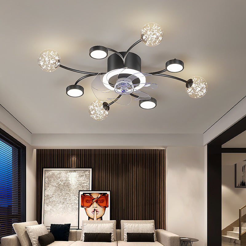 Modern Smart Bedroom Ceiling Fan Lamp - HARMONIOUS HOME DECOR