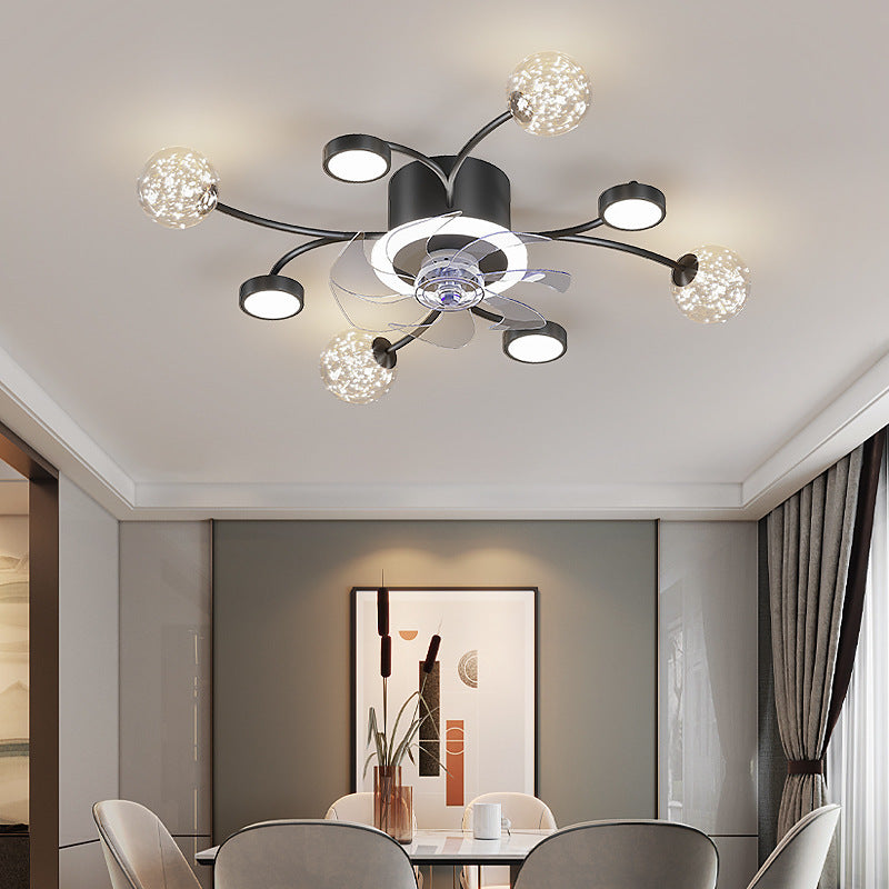 Modern Smart Bedroom Ceiling Fan Lamp - HARMONIOUS HOME DECOR