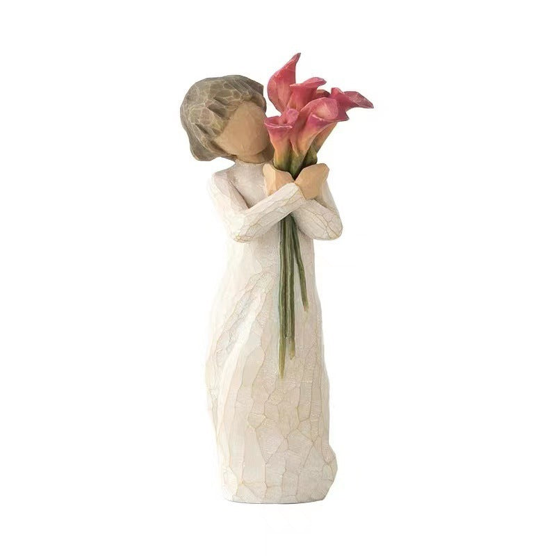 Home Girl Resin Statue Decoration