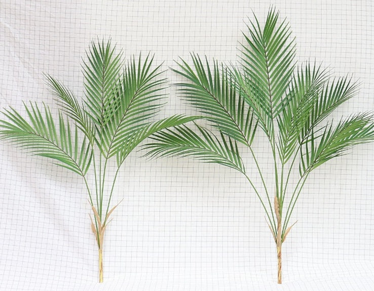 Green Artificial Palm Leaf Plastic Plants