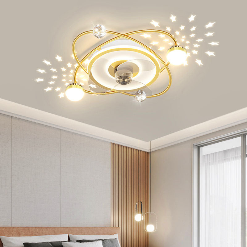 Nordic bedroom decor Ceiling fan light lamp restaurant dining room Ceiling fans with lights remote control