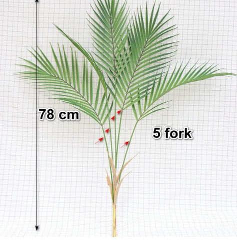 Green Artificial Palm Leaf Plastic Plants