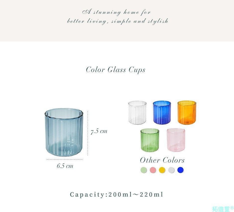 6 Color Glass Cup Heat-resistance Glass Brewing Cup