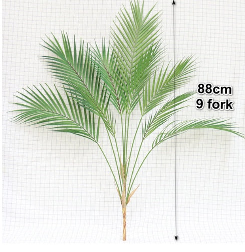 Green Artificial Palm Leaf Plastic Plants